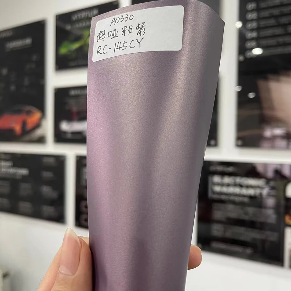 Pellicola Protettiva Per Superfici Viola Rosa Ultral Matte Metal Flake Vinyl Plastica In Fibra Di Carbonio