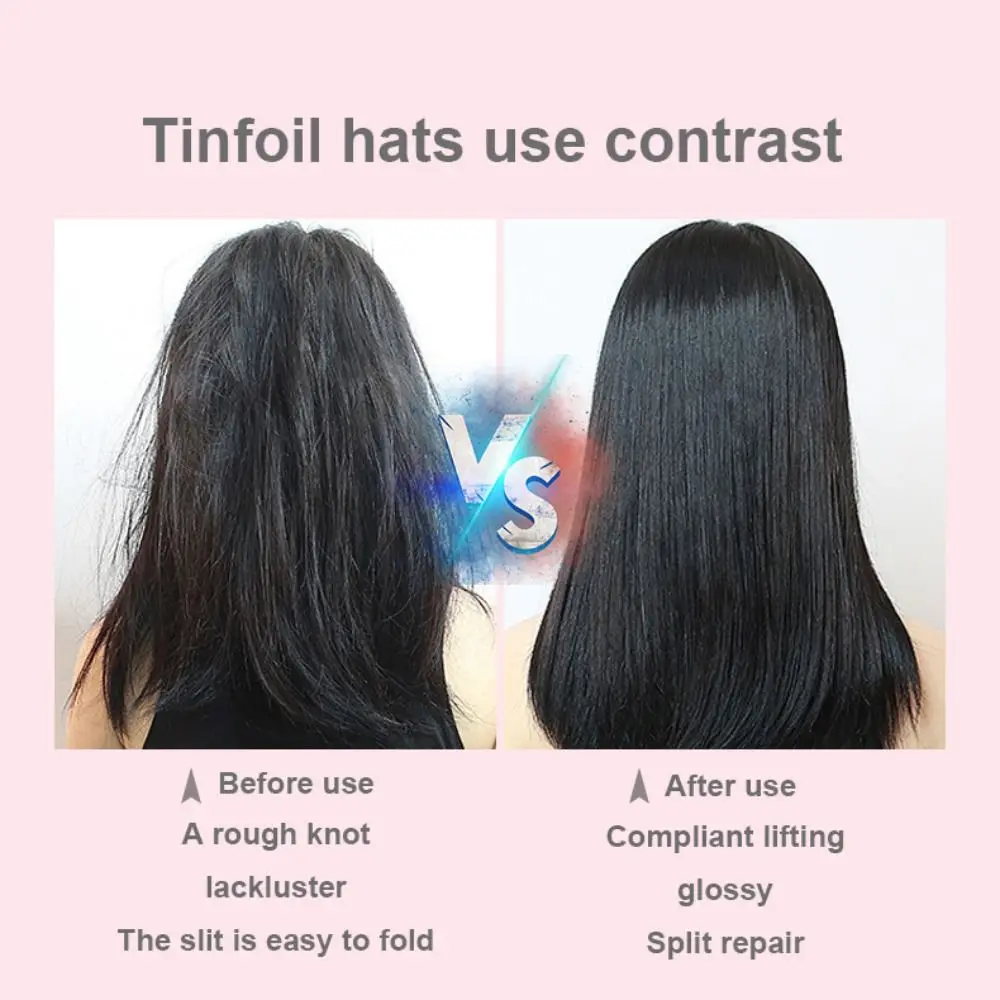 Self-heating Tin Foil Hat Thickened Heating Steam Hair Mask Cap Portable Hair Salon Smooth Oil Baking Cap 1PC hair mask cap