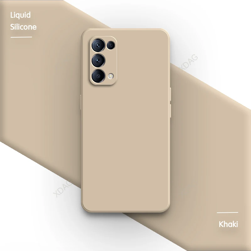 Luxurious Liquid Silicone Pure Color Back Cover - Straight Edge Phone Case