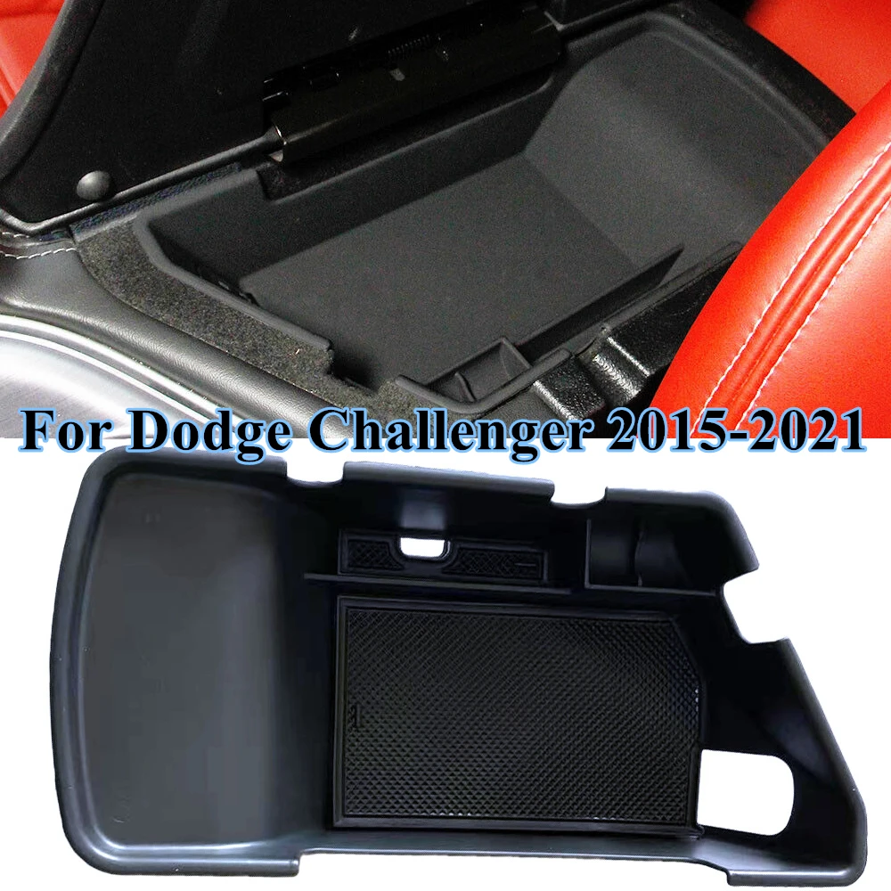 

Car Armrest Storage Box Center Console Tray Organize For Dodge Challenger 2015-2021 Auto Accessories