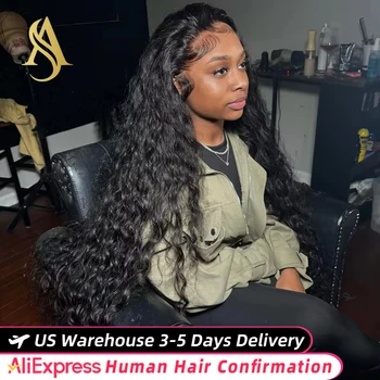 250 Density Water Wave 13x4 13x6 360 Hd Transparent Lace Front Wigs For Women Deep Wave Lace Frontal Wigs Curly Human Hair Wigs