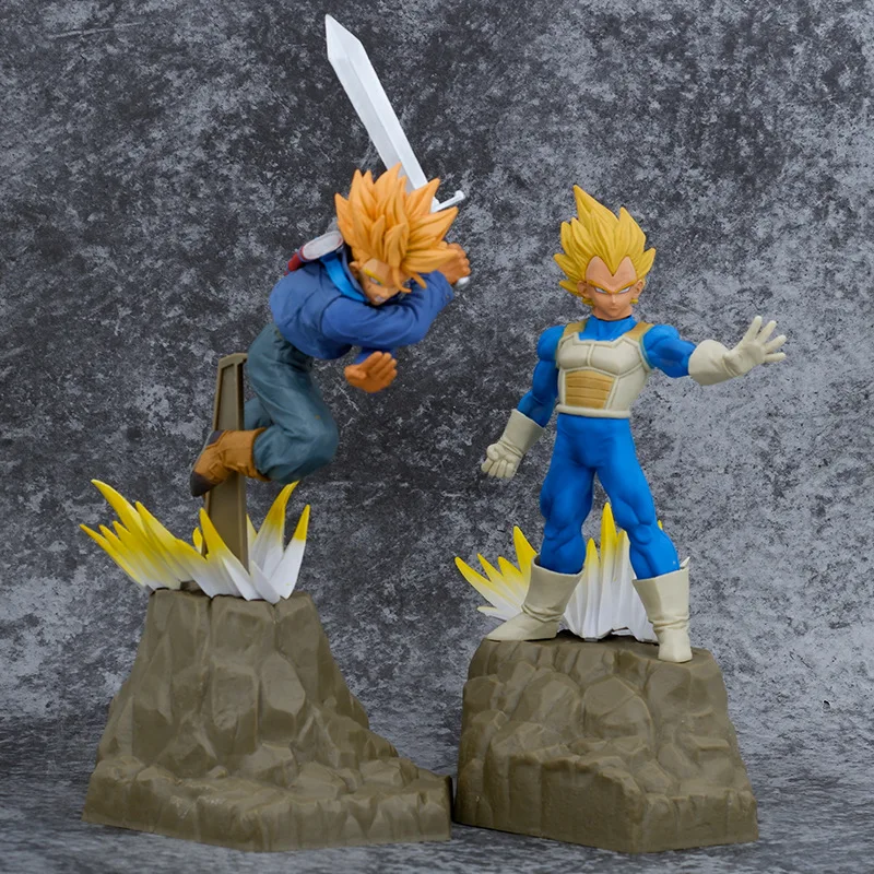 Anime Dragon Ball Z Figuras 19CM Filho Goku Vegeta Trunks Pai e Filho Adeus  Super Saiyan PVC Action Figure Modelo para KID - AliExpress