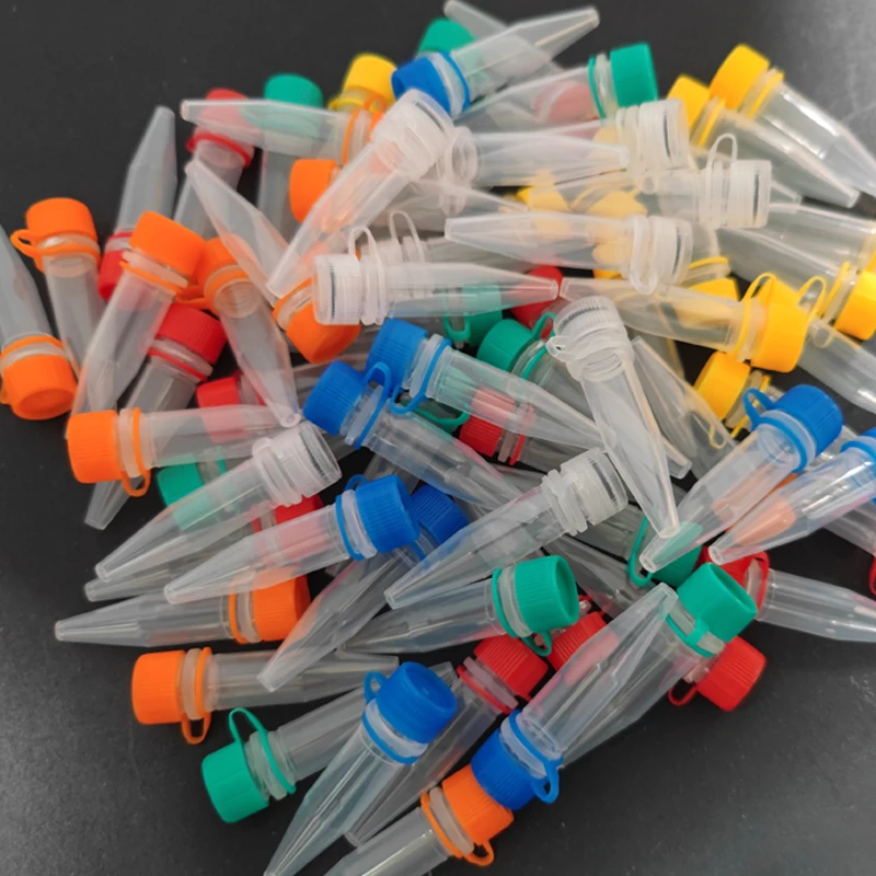 100pcs PP 1.5ml microcentrifuge tube centrifuge color tubes with screw cap plastic cryotube lab test tubes for experiment plastic test tubes centrifuge tube