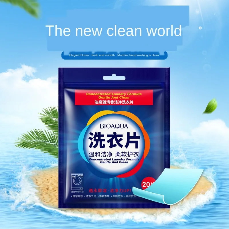 Eco-Friendly Fragrance Cleaning Laundry Tablets Wash Discs Washing Powder Soap Softener Detergent Clothes Bra Washer 40Pcs Laundry Tablets