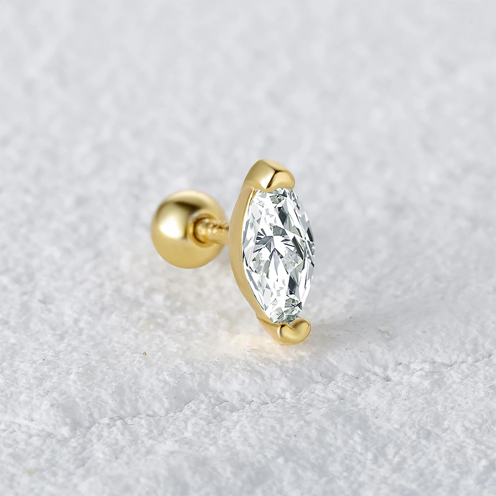 CANNER 925 Sterling Silver Stud Earrings for Women Crystal Zircon