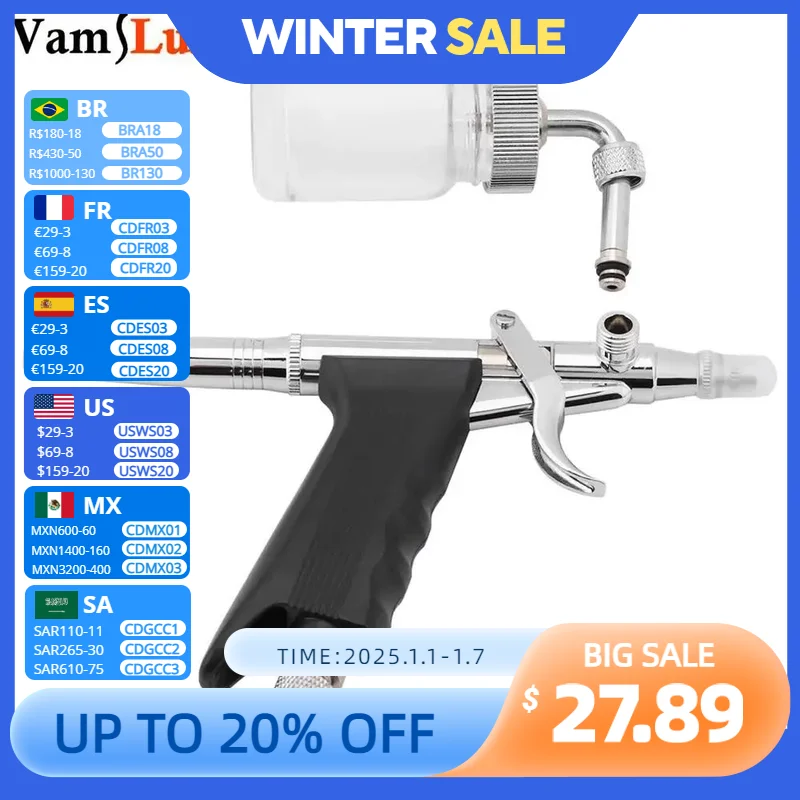 Spray Gun Water Oxygen Airbrush For Accessories Jet Facial Machine Skin Care Beauty Device