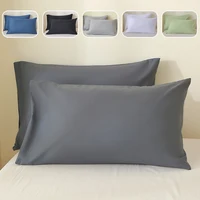2 pieces set 50*65 50*70 50*75 50*90cm White 100% polyester Bed USA Standard Queen King Size PillowCases Covers 1