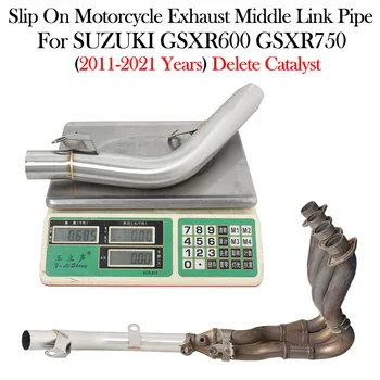 Fire Torch Motorcycle Exhaust Muffler Escape Delete Catalyst Mid Link Pipe For SUZUKI GSXR600 GSXR750 GSX R600 R700 2011 - 2021