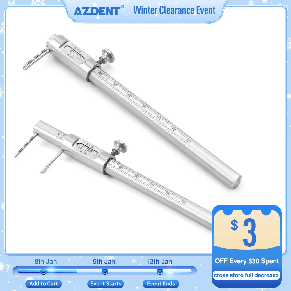 1pcs Dental Orthodontic Sliding Caliper Sliding Caliper 080mm Dentist