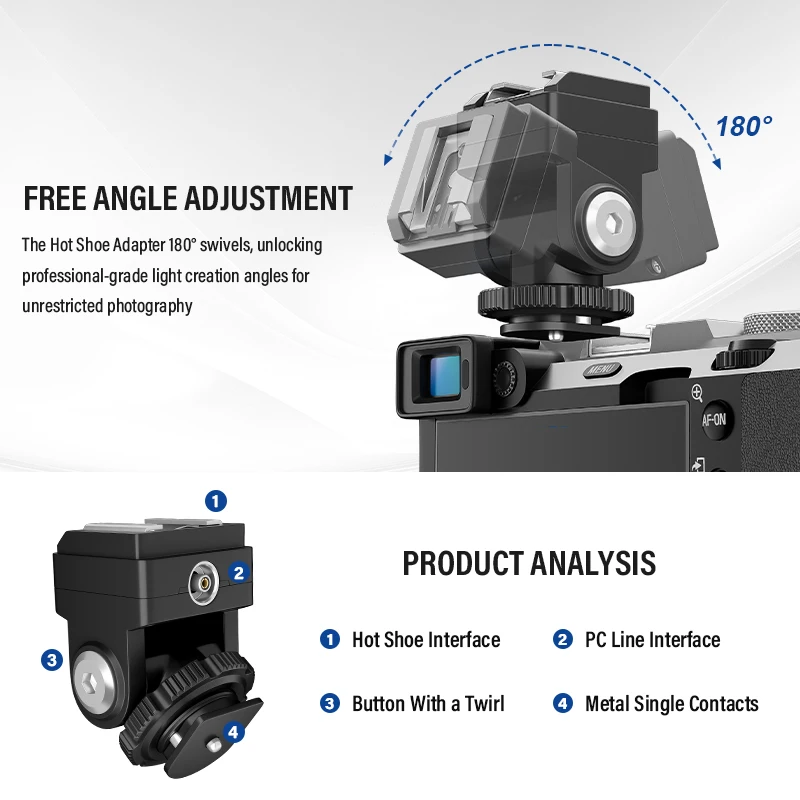 니콘  캐논 C-N2 핫슈 컨버터 어댑터 PC 싱크 포트 키트용 신형 SP-320 TTL 핫슈 라이저 (고독스 IM20 IM30 IA32 호환)