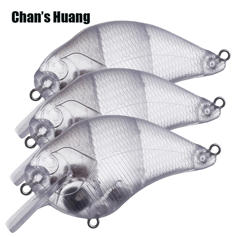 Chan'S Huang 10 Pz/Lotto 7.5Cm 13.5G / 2.95 Pollici 0.48Oz Galleggiante Affrontare Non Verniciato Square Bill Crankbait Per Fai Da Te Richiamo Di Pesc