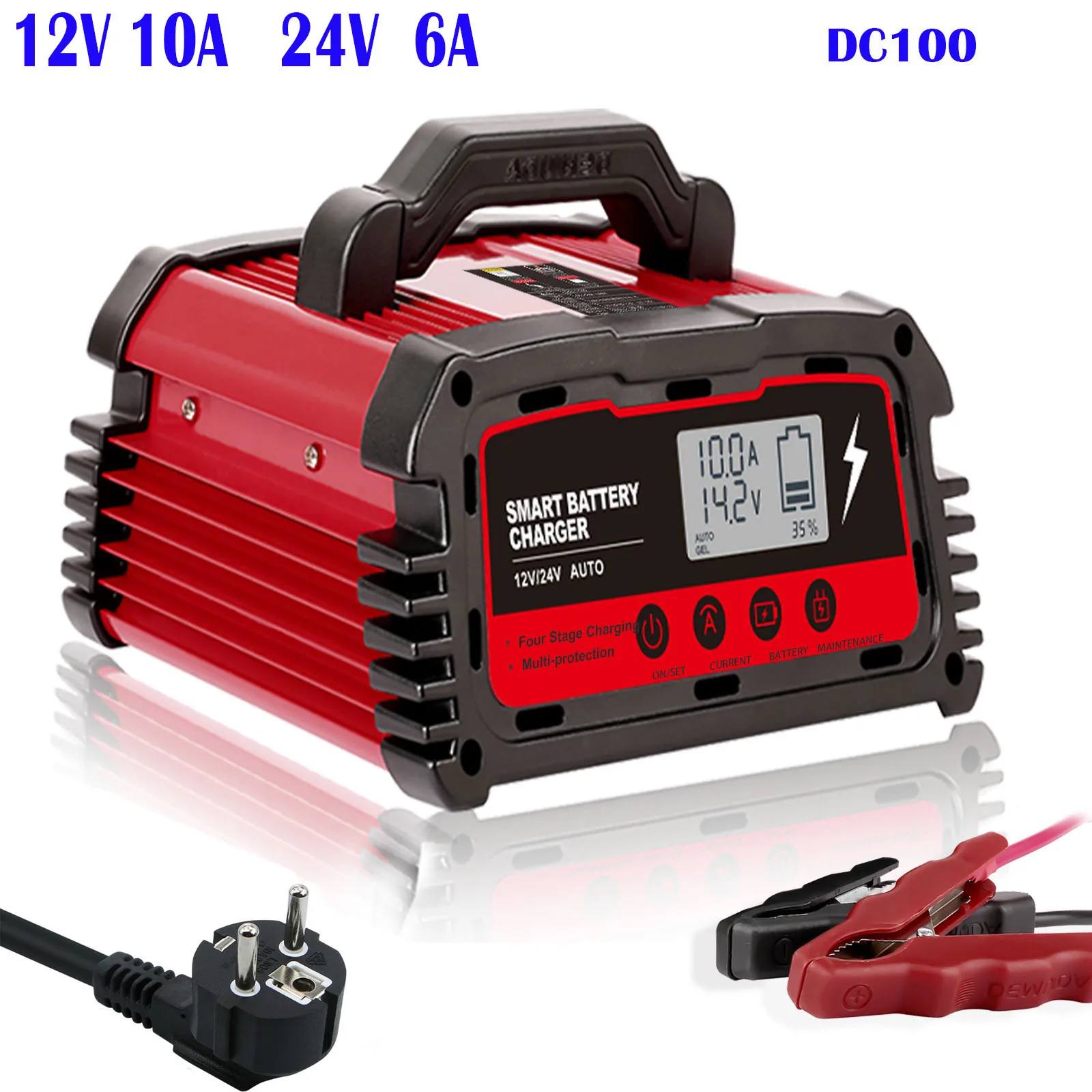 0-10 Amp 12v Battery Charger Automotive Manual Automobile Battery  Maintainer 12 Volt Auto Car Boat Marine Battery Trickle Charger