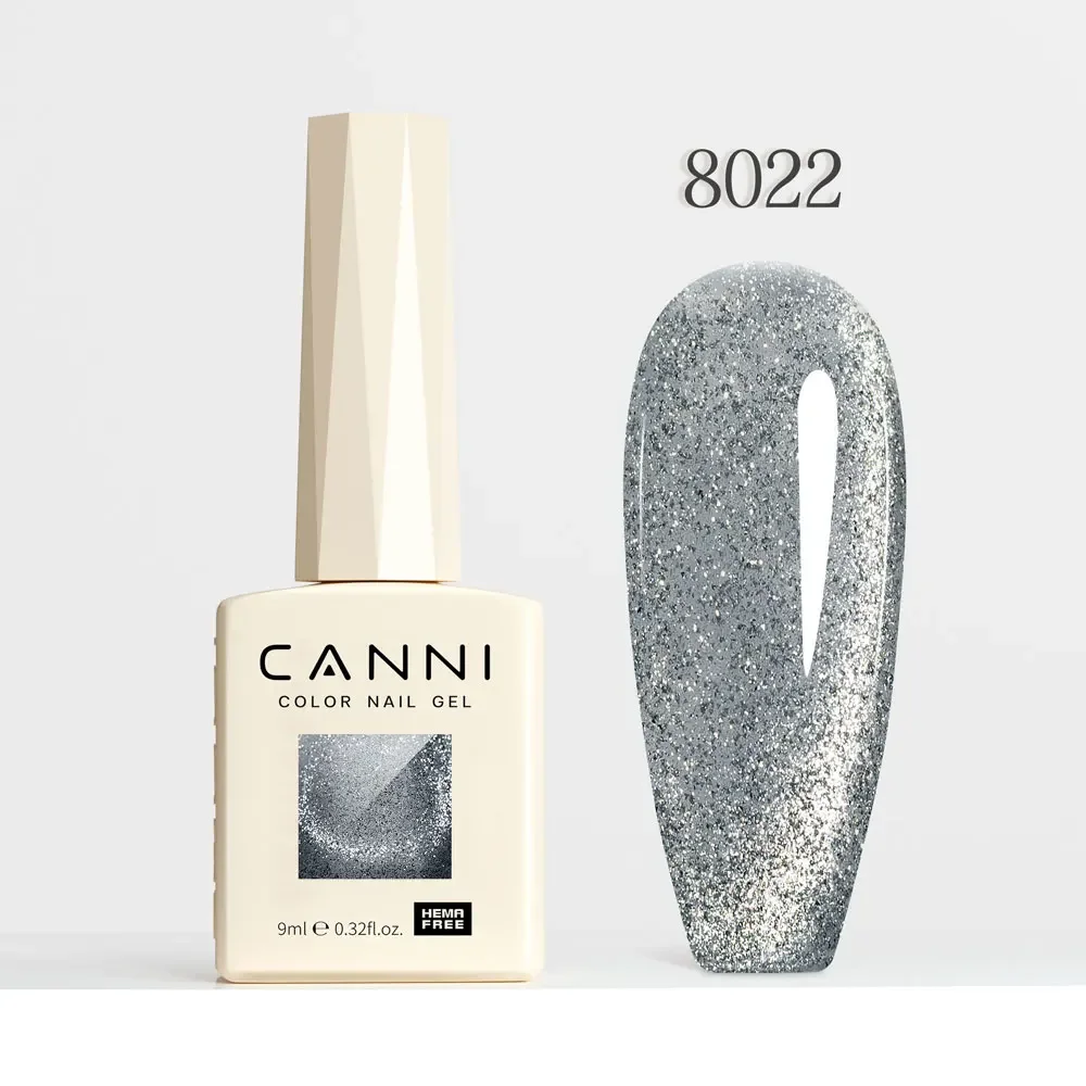 CANNI HEMA Free Black Glitter Diamond Sparkle Gel Polish - Long-Lasting Glossy Finish