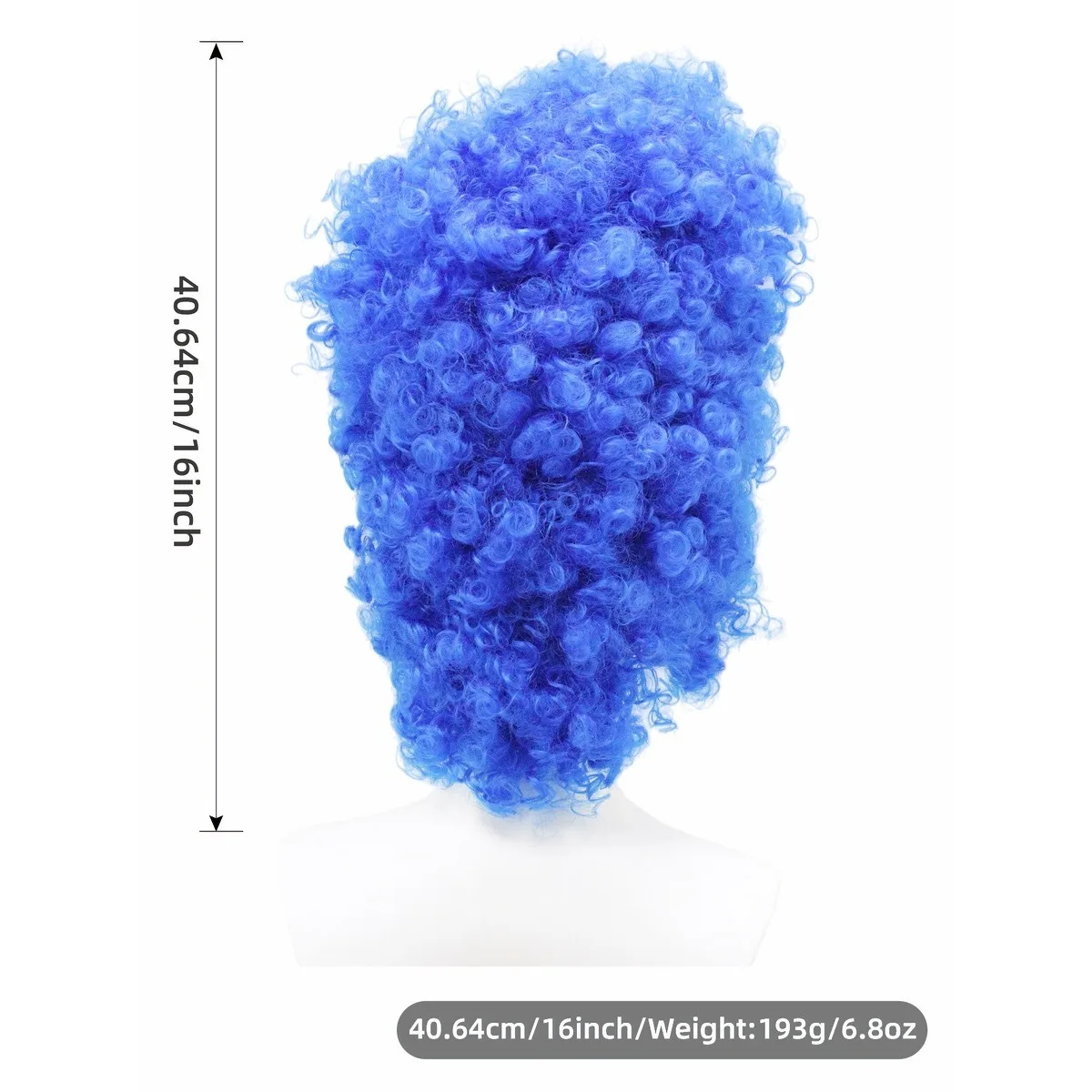 Parrucca sintetica riccia lunga blu brillante, ispirata a Marge Simpson per Halloween, cosplay e feste a tema. - immagine 6