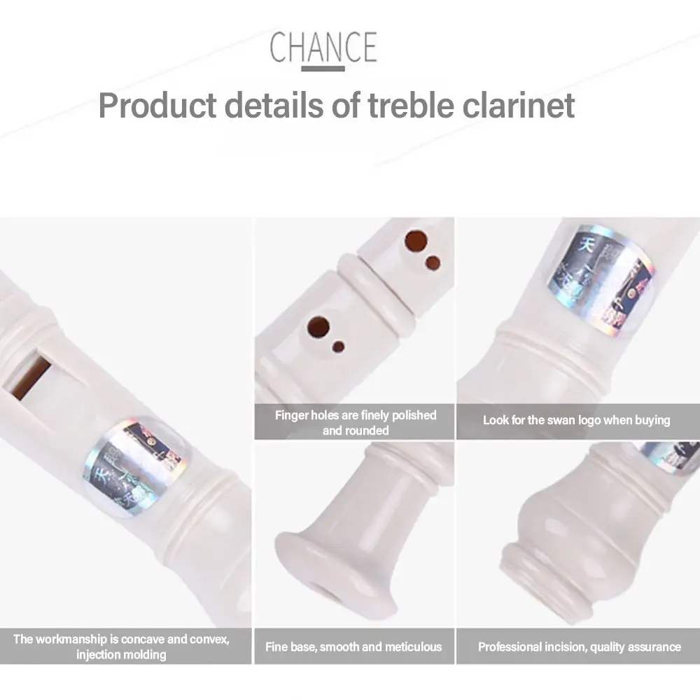 Toys Plastic For Beginner 8 Holes Long Flute Musical Instruments Soprano Recorder Clarinet