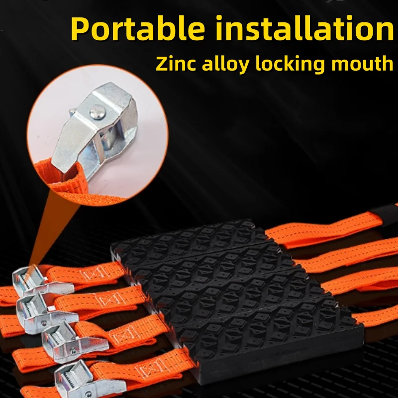 Tire Snow Chains Rubble Straps Mud Sand Trouble Emergency Traction Rescue Tool,Car Rescue Tools Accessories Universal