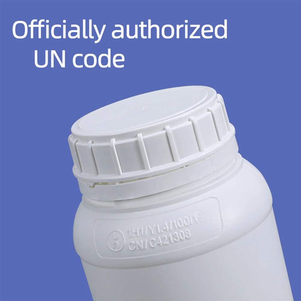 Empty Round HDPE Bottles 50ml 100ml 200ml 250ml 500ml 1000ml for Chemical Resistance Lab Science Container plastic storage bottle