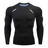 Men's T-shirt Men Running Sport T Shirt Men Compression Fitness Tops Tee Quick DryTight Training Gym Sport Running Shirts Jersey 2