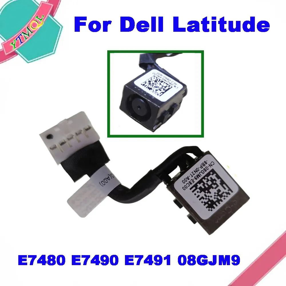 1-5 Pz Portatil Dc Power Jack Cabo Conector Parafor Dell Latitude Per Dell Latitude E7480 E7490 E7491 08 Gjm9 Dc30100Z400