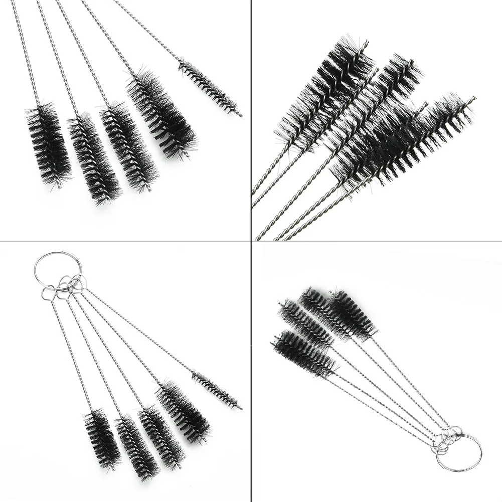 

Round Tube Brush Parts 5 Pcs/set Bores Cylinder Pipe 2-5mm Tool 5 pcs/set Washing 5x Wire Cleaning Flexible New