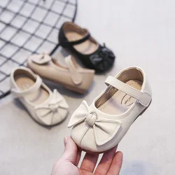 Chaussures de princesse antidérapantes en cuir pour filles, décontractées et douces pour les premiers pas du printemps, semelle souple, chaussures de fête pour enfants, SSP025 