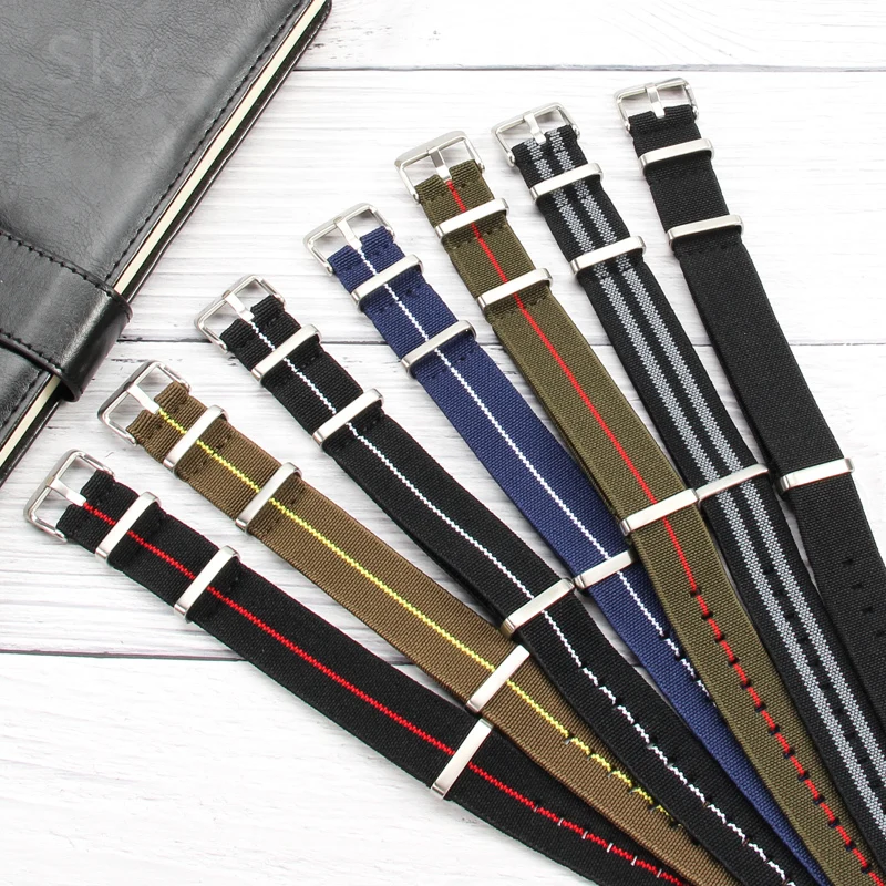 Cinturino Per Orologio Dell'Esercito Francese Anni '60 Per Cinturino In Nylon Per Rolex Seiko Tudor Rolex Black Green Water Ghost Omega Woven Watch Ba