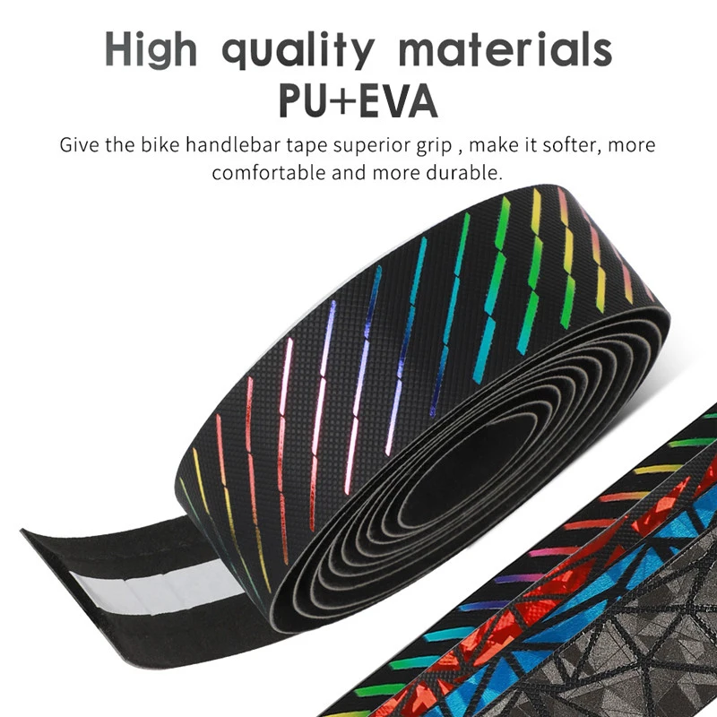 Bike Handlebar Tape WEST BIKING Road Bicycle Soft Handlebar Tape PU+EVA Anti-slip Bike Handlebar Tape Shock Absorption Cycling Wrap End Plug