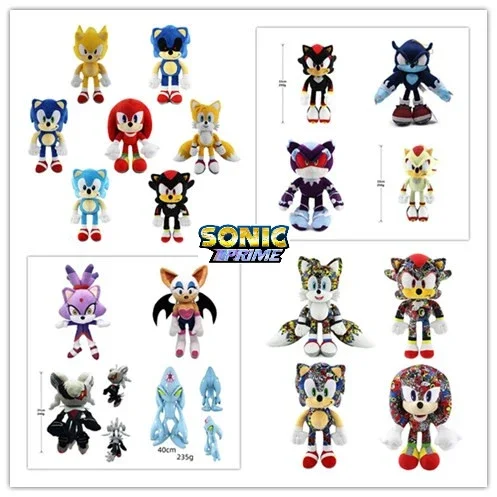30-40Cm 뜨거운 판매 슈퍼 소닉 고슴도치 Mephiles 부드러운 인형 봉제 인형 게임 애니메이션 꼬리 홈 장식 Penden..