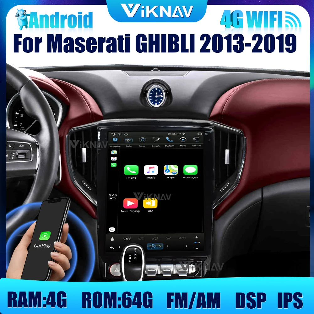 

Android car radio For Maserati GHIBLI 2014 2015 2016 gps navigation multimedia system with IPS screen DVR WiFi carplay 2din