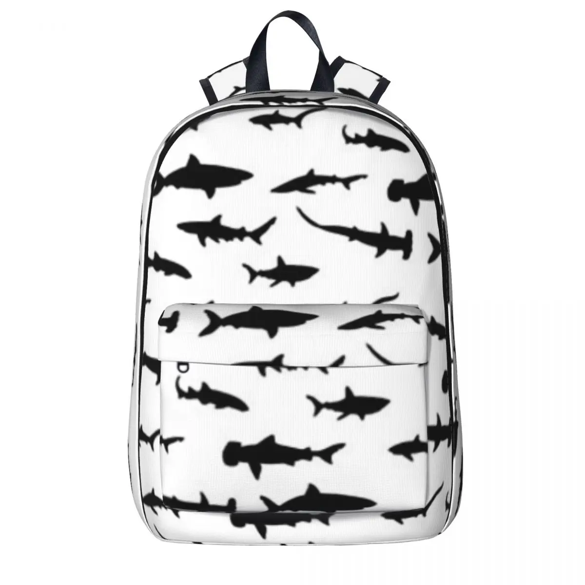 

Shark Pattern Black Backpack Boys Girls Bookbag Children School Bag Kids Rucksack Travel Rucksack Shoulder Bag Large Capacity