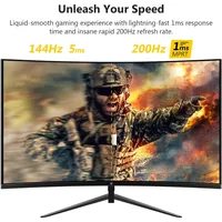 27-inch Curved Gaming Monitor 16:9 1920x1080 200Hz 1ms Frameless LED Gaming Monitor 2