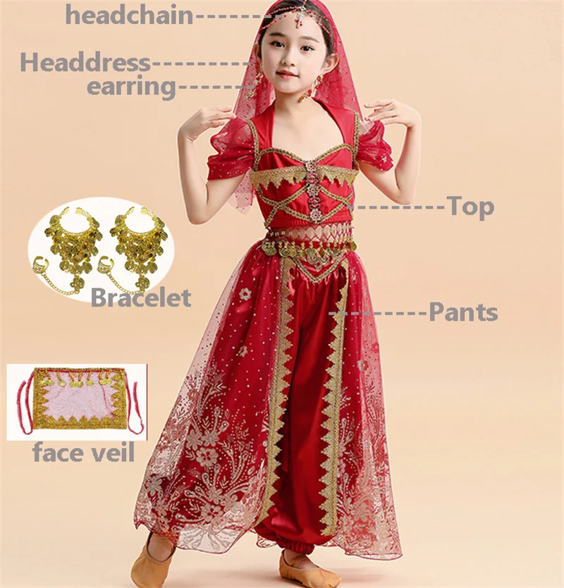 Costume enfant de danse orientale rose pâle - 14,70 Costume enfant de danse orientale rose pâle - 14,70