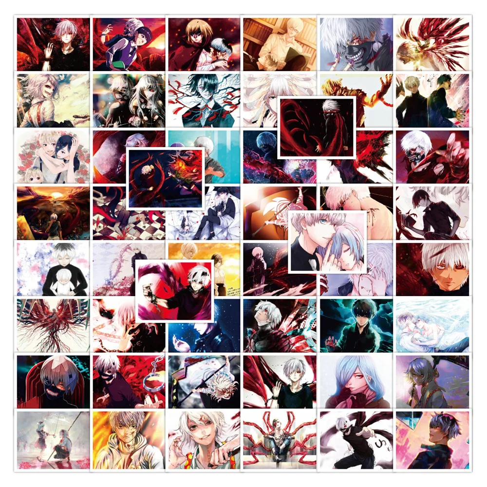 

10/30/50PCS Cartoon Tokyo Ghoul Anime Graffiti Sports Sticker Decal Travel Luggage Skateboard Phone Sticker Wholesale