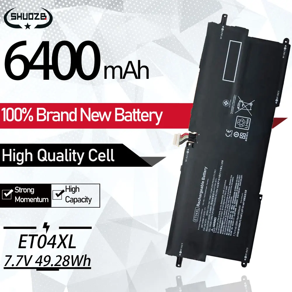 Nova Et04xl Hstnn-ib7u X360 1020 g2 2tl72ea Tpn-i09c Bateria para hp Elitebook 915191-955 915030171 7.7v 49.28wh 915030-1c1