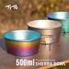 TiTo Titanium Sierra Bowl 500ml with Handle Dinner Food Container Camping Pot Tableware for Outdoor Hiking Backpacking Picnic 1