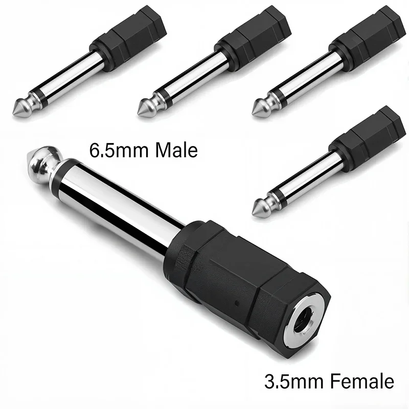 5 szt. RCA do 6,5 mm męskich złączy, 6,35 mm, 3,5 mm stereo, monofoniczny adapter audio jack do głośników_voghion.com