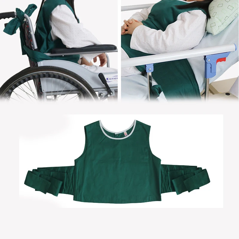 WheelchairFixedRestraintVestSeatBeltSittingLyingDualuseCottonRestraintSuitManic
