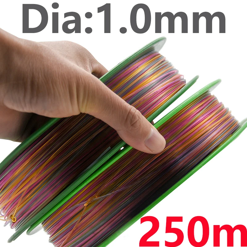 

250m Big Size Sea Fishing Line Colorful Dia 1.0mm Monofilament Nylon from Japan Extra Thick Deep Sea Fishing-Line