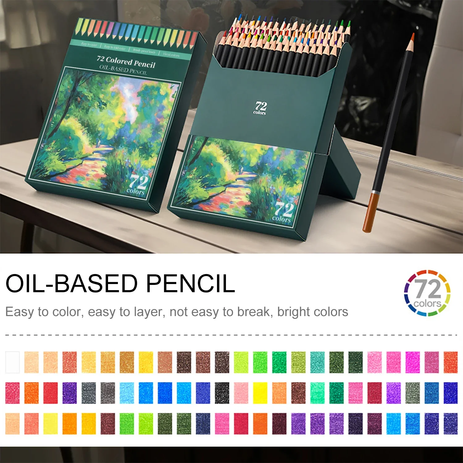 Vibrant Soft Core Colored Pencils for Creative Coloring and Drawing