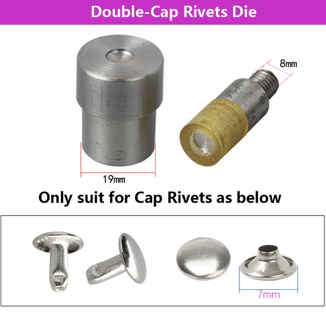 Metal Single Double Cap Rivets Dies For Hand Punch Press Machine Install Rivet Mold For Clothes