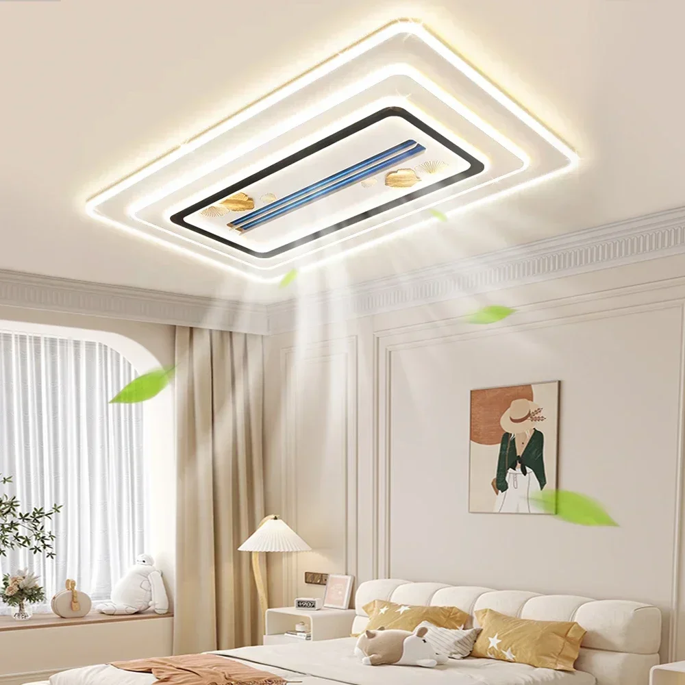 LED Invisible Bladeless Fan Ceiling Light Living Room Smart Ceiling Fan Lamp Home Decoration for Room Bedroom Led