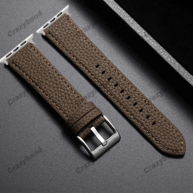 Lychee Pattern Leather Business Band