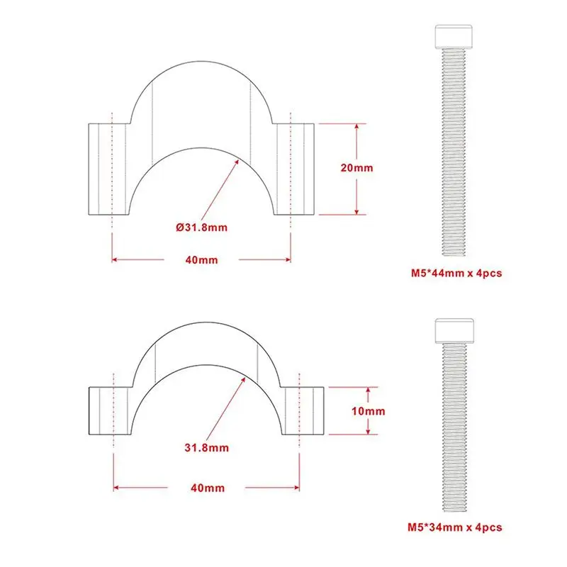 For TTRoad Bicycle HandlebarParts 31.8mm 10/20mm New Road Bicycle Riser Spacer Clamp Aluminum Rest Bar Rising Spacer Plate Alloy
