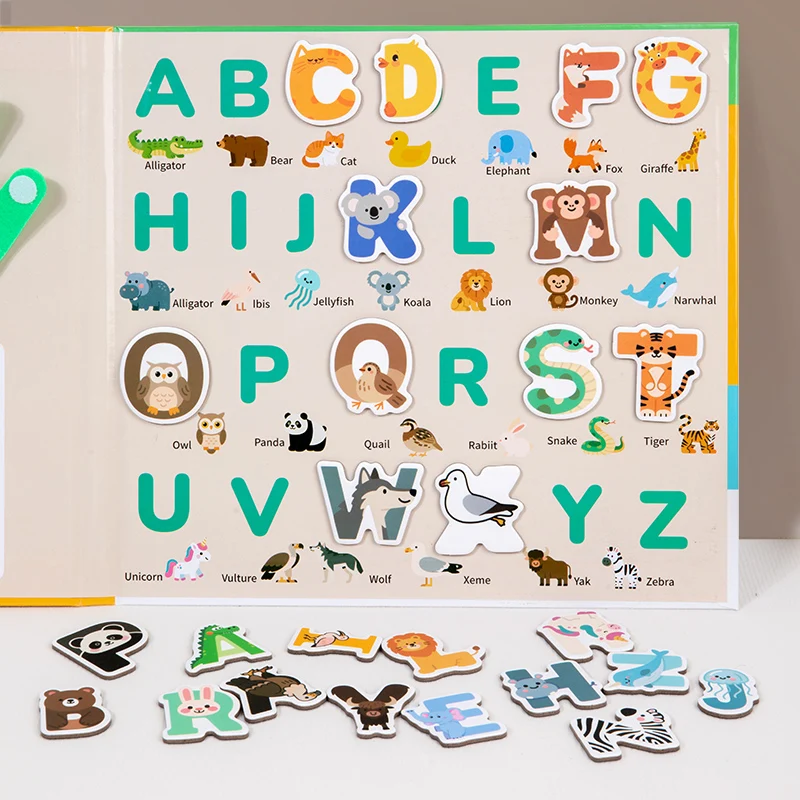 Magnetic Alphabet Montessori-Inspired Preschool STEM Toys finger operations  ABC Spelling Game Toddler Learning Early Education