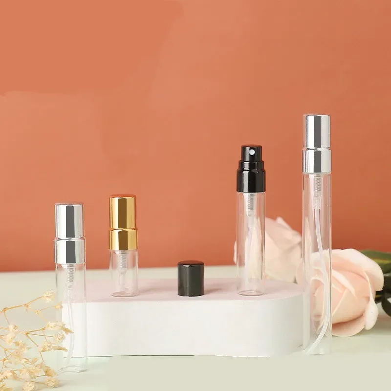 

2ML 3ML 5ML 10ML Clear Portable Mini Perfume Glass Bottle Empty Spray Cosmetics Sample Test Tube Thin Vials For Travel Tool