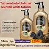 Natural Herbal Ganoderma Lucidum Black Hair Shampoo Permanent Effective White Turn Black Strengthen Hair Roots 520ml 3