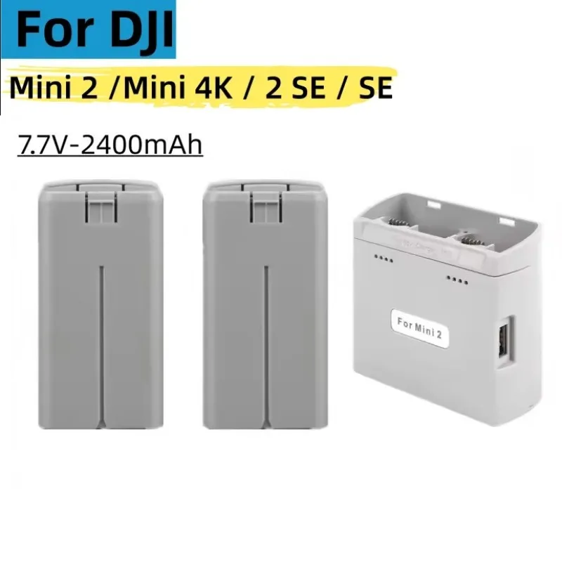 Batterie intelligente DJI Mini 4K/2/SE/2SE avec autonomie 31 min et 2400mAh, livraison rapide