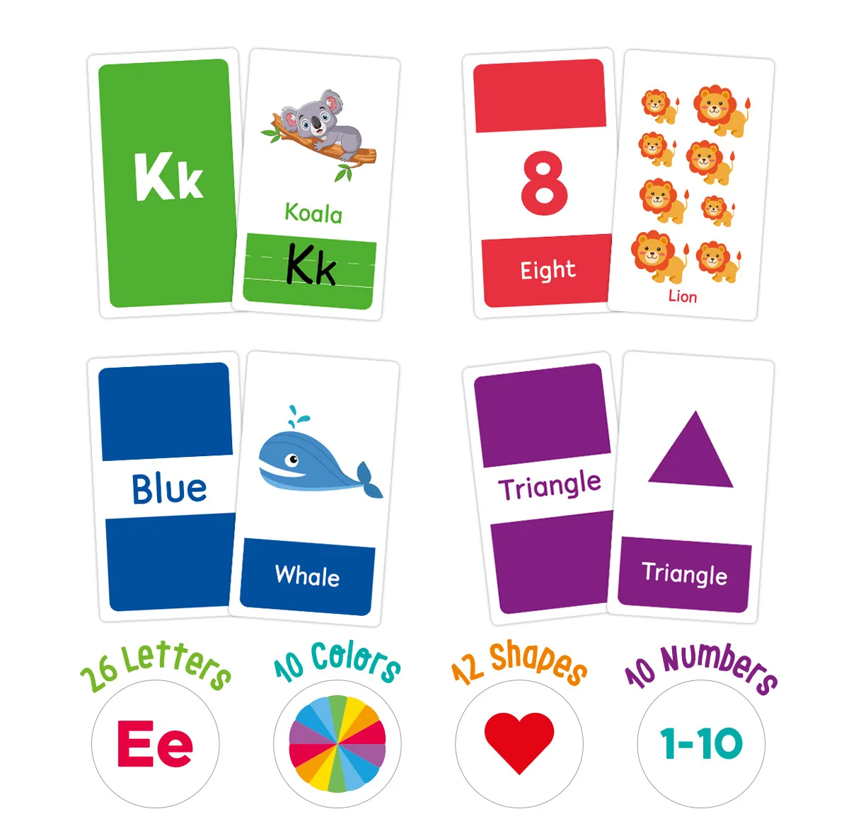 58PCS ABC Alphabet Flashcards Montessori Early Education