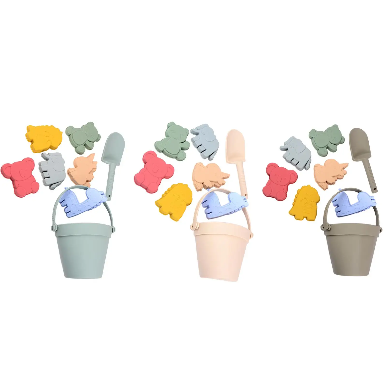 

8 Pieces Kids Beach Sand Toys Set Beach Bucket and Spade Set for Bathtubs