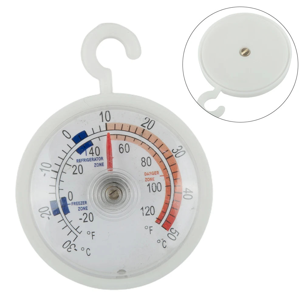 

1pc Dial Fridge Thermometer/freezer Thermometer Kitchen Appliance With Hook For Accurate Readings Instrument Parts Accessories